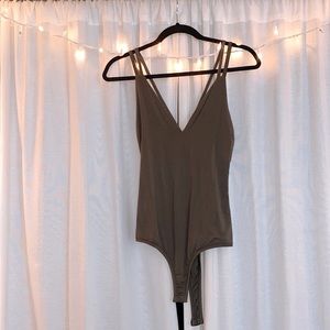 Strappy Hunter Green Bodysuit